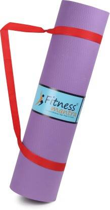 Fitness Mantra Premium EVA Light Weight Non Slip With Carrying Strap Purple 6 mm Yoga Mat