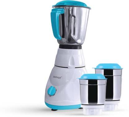 ZunVolt MG5 500 W Mixer Grinder(Power | 3 Jars | White)