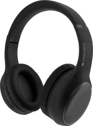 ZEBRONICS Thunder Max (ZEB-WHP 7), 120H Playtime, 3 EQ Modes, ENC,BT v5.4, Metallic Finish Bluetooth(Black, On the Ear)