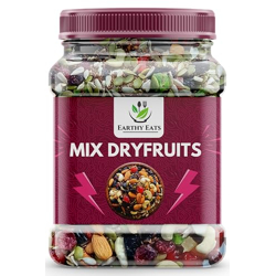 Earthy Eats 100% Premium Mix Dry Fruits with Almonds | Cashew | Kishmish | Apricot | Black Raisins | Dried Kiwi | Nuts and Dry Fruits