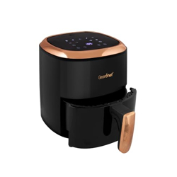 Greenchef Digital Air Fryer Frizzle with Touch Panel, uses up to 90% less fat, 8 Pre-set Menu, 1200W, 4.2 Liter (Black), Large