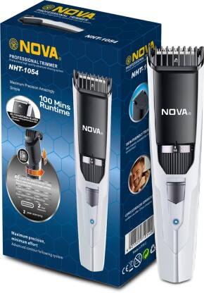 NOVA NHT 1054 Trimmer 100 min  Runtime 40 Length Settings(White, Black)