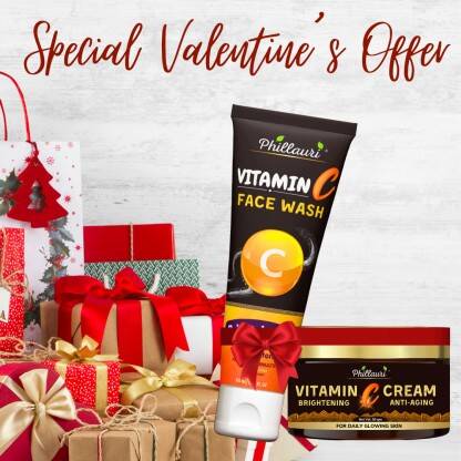 Phillauri Vitamin C Glow Facewash With Vitamin C Skin Brightening Combo Kit (Facewash-60ml + Cream-50gm)(1 Items in the set)