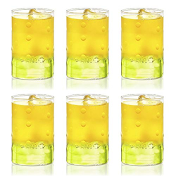 Borosil 295 ml Set of 6 pcs Medallions Vision Transparent Drinking Glass | Borosilicate Glass Tumblers for Water, Cold Drinks, Juice| Flame Proof, Microwave & Dishwasher Safe | For Daily use & Gifting
