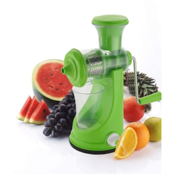 GLUN Manual Juicer for Fruits & Vegetables - BPA-Free | Come with Steel Handle & Vacuum Lock