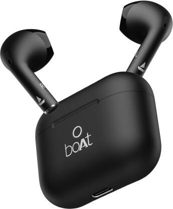 boAt Airdopes Alpha with 35 HRS Playback, 13mm Drivers, Dual Mics ENx & Beast Mode Bluetooth(Jet Black, In the Ear)