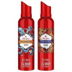 Old Spice Lionpride No Gas Deodorant Body Spray Perfume for Men, 140 ml & Krakengard No Gas Deodorant Body Spray Perfume, 140 ml