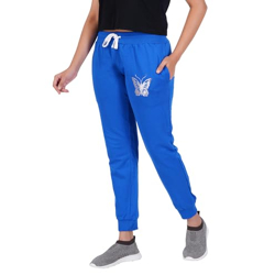 T2F Women's Regular Track Pants (WOM-JOG-01_Royal Blue