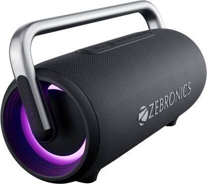 ZEBRONICS AXON 100 90W | Upto 6h Playback | IPX5 | RGB | Deep Bass 90 W Bluetooth Party Speaker(Black, Stereo Channel)