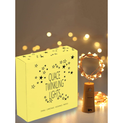 Quace Yellow Rice Cork Fairy String Lights