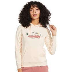 Mode By Red Tape Women's Cotton Blend Hooded Neck Sweatshirt 