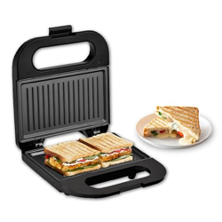 Milton Royal Express 800W Griller Sandwich Maker & Toaster | Auto Cut Off | Non-Stick Fixed Grill Plates | Easy Clean | Power Indicators | 1 year Manufacturer Warranty - Black