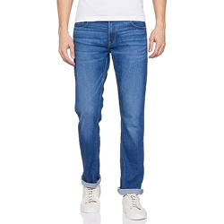Spykar Men's Slim Jeans (ECRO-01BB-016_Mid Blue_28)