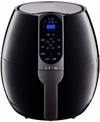 Stok Digital Air Fryer 4 Liter 1500-Watt with Smart Rapid 3D Air Technology with Free Double Layer Grill (Black) Air Fryer(4 L)