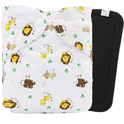 Babymoon Washable & Reusable Cloth Diaper Pocket With Grey Insert Pack of 2