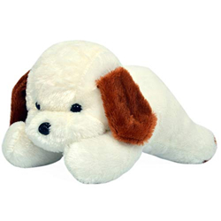 Babique Dog Stuffed Soft Toy Plush for Kids Baby Boy Girl Birthday (White 26Cm)