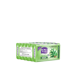 BOROPLUS Set of 6 Antiseptic & Moisturising Neem Soap with Shea Butter - 125g Each