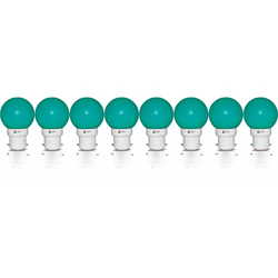 Orient Electric Polycarbonate Deco Shine Led Bulb 0.5W (Green, Pack of 8)