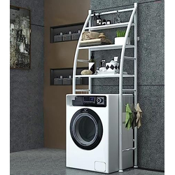 HOOBRO 3 Layer Over The Washing Machine Storage Rack Metal Bathroom Shelf Space Saving Organizer for Laundry Room Wash Basin Floor Stand