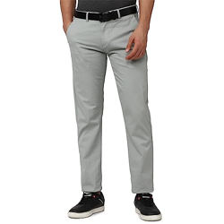 Peter England Men's Skinny Casual Pants (PCTFOSSPX04807_Grey_32)