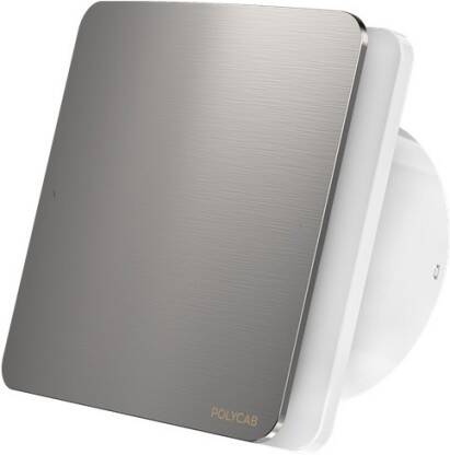 Polycab Freshly Prime 150mm Air Exhaust fan for Kitchen, Bathroom,Sleek Design(White) 150 mm Exhaust Fan(Steel Finish)