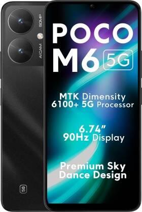 POCO M6 5G (Galactic Black, 64 GB)(4 GB RAM)