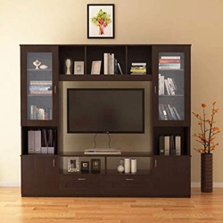 HomeTown Missouri Engineered Wood TV Unit for Living Room - (Walnut)