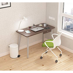 SOS Spacewood LiteOffice Smart Desk with Drawer Home and Office Table (Lorraine Walnut)
