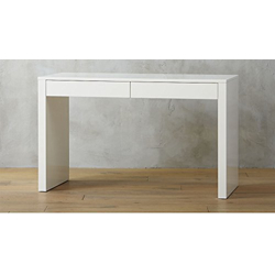 APRODZ Solid Wood Minimal Study Desk Table for Home and Office, White, 120 cm x 50 cm x 76 cm (d-28)