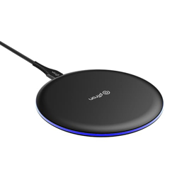 pTron Dynamo Ring Wireless Charger 15W, Compatible with Qi Wireless Charging Enabled Smartphones iPhone 14/13/12/11 Series, Galaxy S23/S22/S21/S20/Note20/10/10+ Series & 1m Type C Cable (Ink Black)