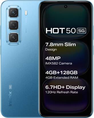 Infinix Hot 50 5G (Vibrant Blue, 128 GB)(4 GB RAM)