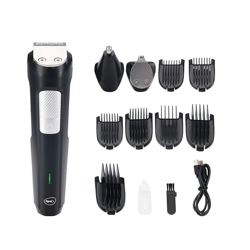 Pigeon 3 In 1 Multi-purpose Trimmer for Men[Grooming Kit : Trimmer, Shaver, Nose & Ear Trimmer]| Stainless Steel Blade |USB type C Charging port|120 min runtime| 2 HR charge time | 2 Years Warranty