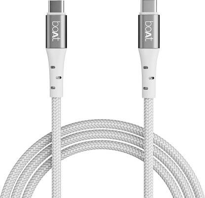 boAt Type C 1.5 m Type C C300(Compatible with Mobile, Tablet, White)