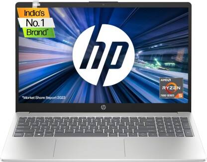 HP 15s AMD Ryzen 5 Quad Core 7520U - (16 GB/512 GB SSD/Windows 11 Home) 15-fc0030AU Thin and Light Laptop(15.6 Inch, Natural Silver, 1.75 Kg, With MS Office)