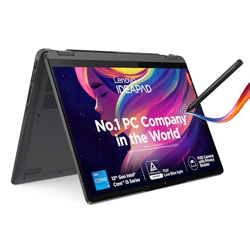 Lenovo IdeaPad Flex 5 12th Gen Intel Core i5-1235U 14"(35.56cm) WUXGA IPS 2-in-1 Laptop (16GB/512GB SSD/Win 11/Office 21/Backlit KB/Fingerprint/FHD Camera/Alexa/3 mon Game Pass/Grey/1.5Kg), 82R700JJIN