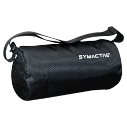 Amazon Brand - Symactive Basic Polyester Bag/Gym Bags/Adjustable Shoulder Bag for Men/Fitness Bag/Carry Bags/Sports & Travel Bag/Sports Kit/Duffle Bags Travel, 18 Cm, Black