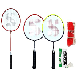 Silver's Kids SIL-Pedal Combo-6 Aluminum Badminton Set & Silver's SIL-Smash Aluminum Badminton Racquet