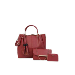 FARGO Set of 3 Maroon Handbags Starting @ Rs. 399 