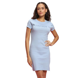 Forever 21-WOMEN-Graphic-T-Shirt-Dresses-F20060257901-Blue-S