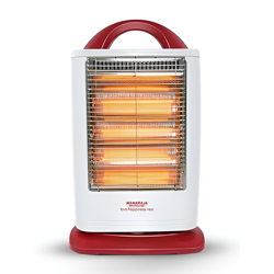 MAHARAJA WHITELINE White Halogen 1200W Table Top Room Heater