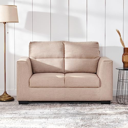 Home Centre 2 Seater Ellora Fabric Sofa| Fabric Sofa| (Beige) |Two Year Warranty