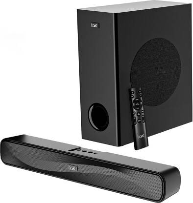 boAt Aavante Bar A1040 w/ Attractive Design, EQ Modes & Remote Control 50 W Bluetooth Soundbar(Premium Black, 2.1 Channel)