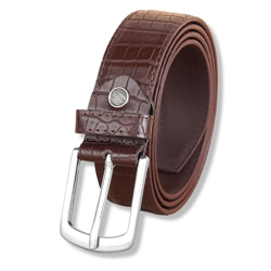 ZORO Men' Brown PU Leather Belt, (AL01-BR-30)