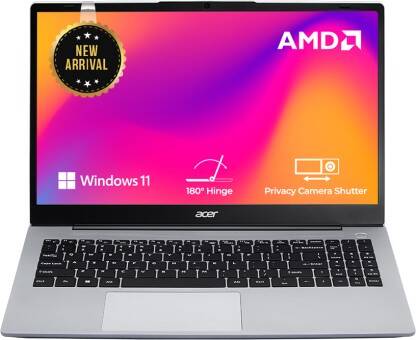 Acer Aspire 3 AMD Ryzen 3 Quad Core 7330U - (8 GB/512 GB SSD/Windows 11 Home) A325-42 Thin and Light Laptop(15.6 Inch, Silver, 1.79 Kg, With MS Office)