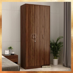 WoodenStreet Kayden Engineered Wood 3 Door Wardrobe for Clothes, Cupboard Wooden Almirah for Bedroom, Multi Utility Wardrobe with Hanger Rod Lock and Handles,1 Year Warranty, Columbian Walnut Finish
