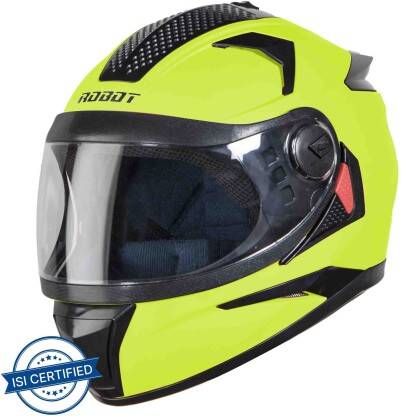Steelbird SBH-17 Robot Fluo Motorbike Helmet(FLUO NEON GLOSSY)
