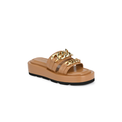 Delize Women Beige Open Toe Flats