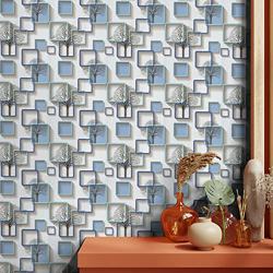 Asian Paints ezyCR8 Serene Blue Multicolour Blue Self-Adhesive Peel & Stick Wallpaper, DIY Wall Sticker for Home & Office, Easy Application & Removal, PVC Coated & Water Resistant Surface -45 x 500cm