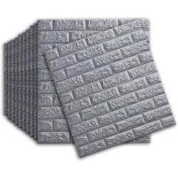 Rylan Self-Adhesive Waterproof PE Foam 3D Wall Panels Wallpaper Sticker for Bathroom, Living Room, and Home Decoration (70 x 77cm, Appx. 5.8Sq Feet)-1 Piece