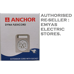 Smart Anchor Plastic 2 Pin 6A Dyna Flexicord Socket (White)